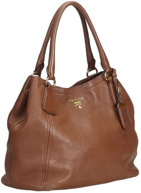 browns prada bag|Prada brown leather handbag.